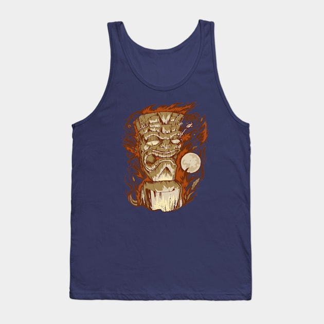 Tiki & Moon No. 16 Tank Top by zerostreet